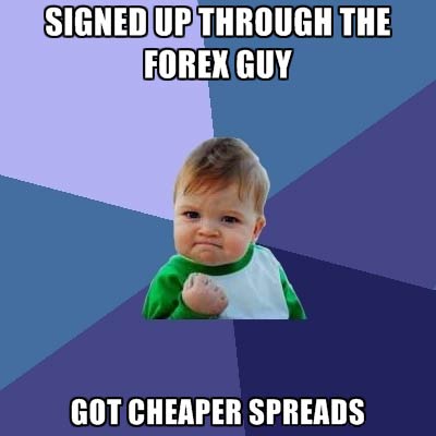 cheaper spreads with the forex guy