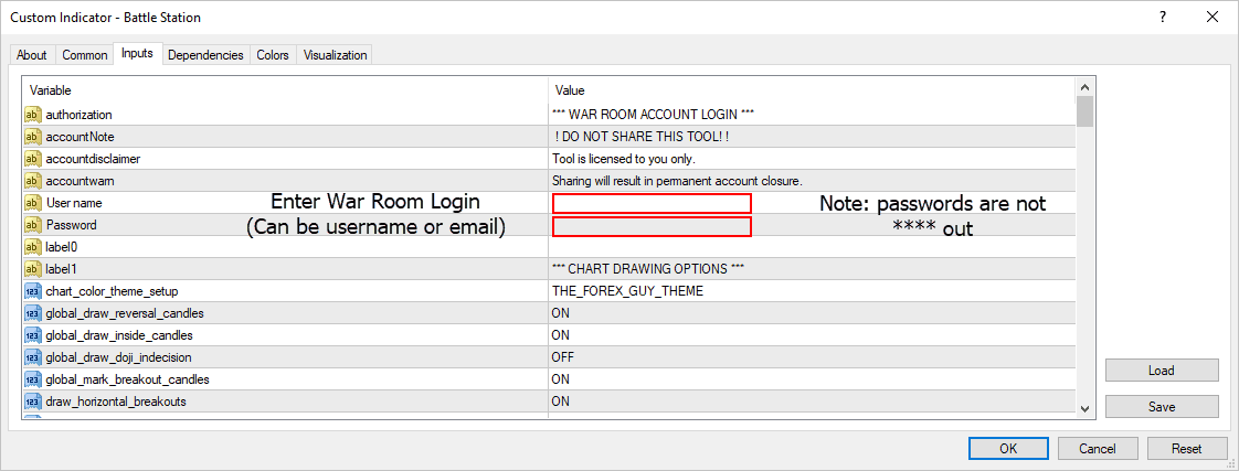 battle station war room login input