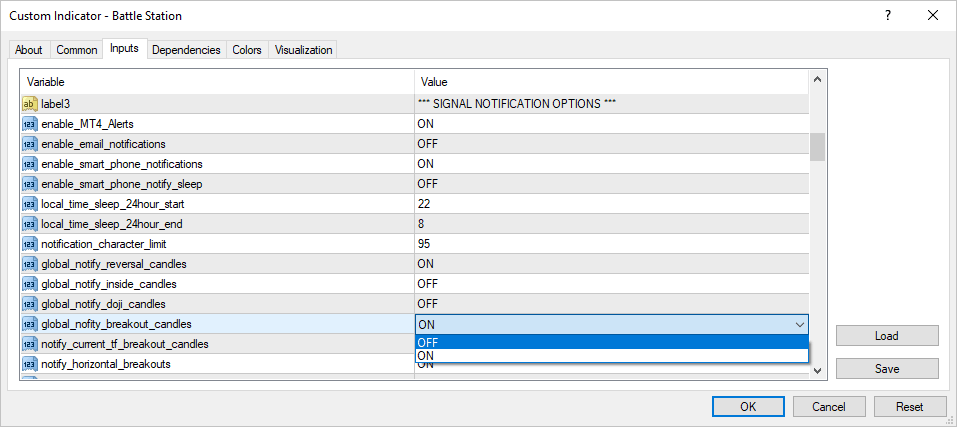 breakout notification master switch