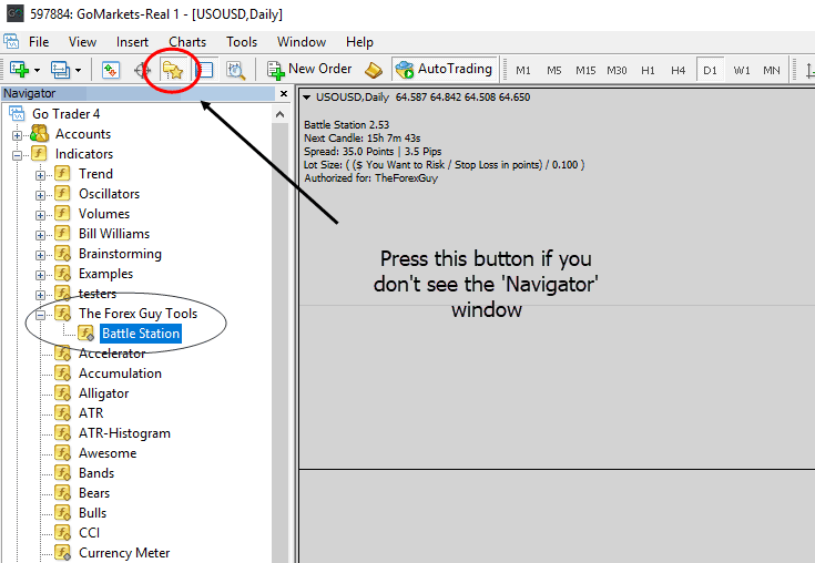 navigator window toggle