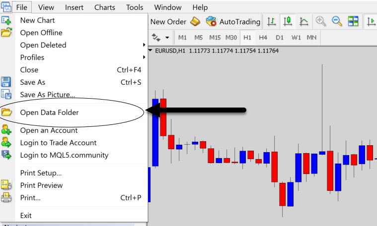 mt4 open data folder