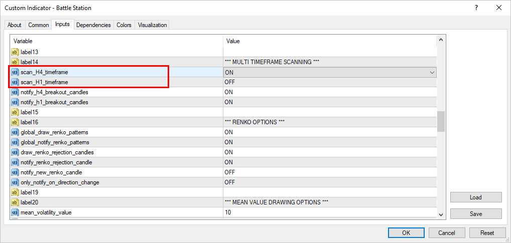 passive scanning options